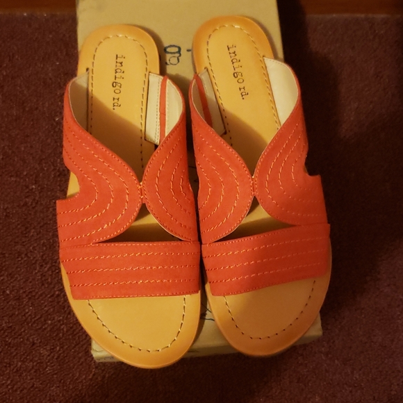 Indigo RD Leather slides - Picture 2 of 4